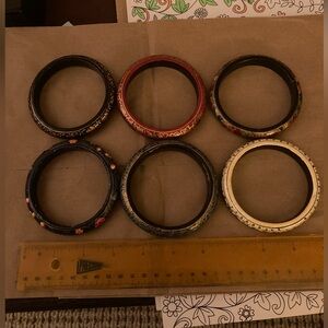 Set of Six Colorful Bangles